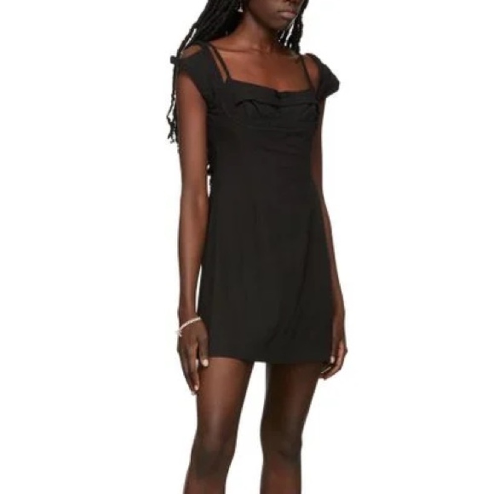 Jacquemus La Robe Kibo Black Linen Cutout Corset Bustier Sleeveless Mini Dress - Picture 7 of 11